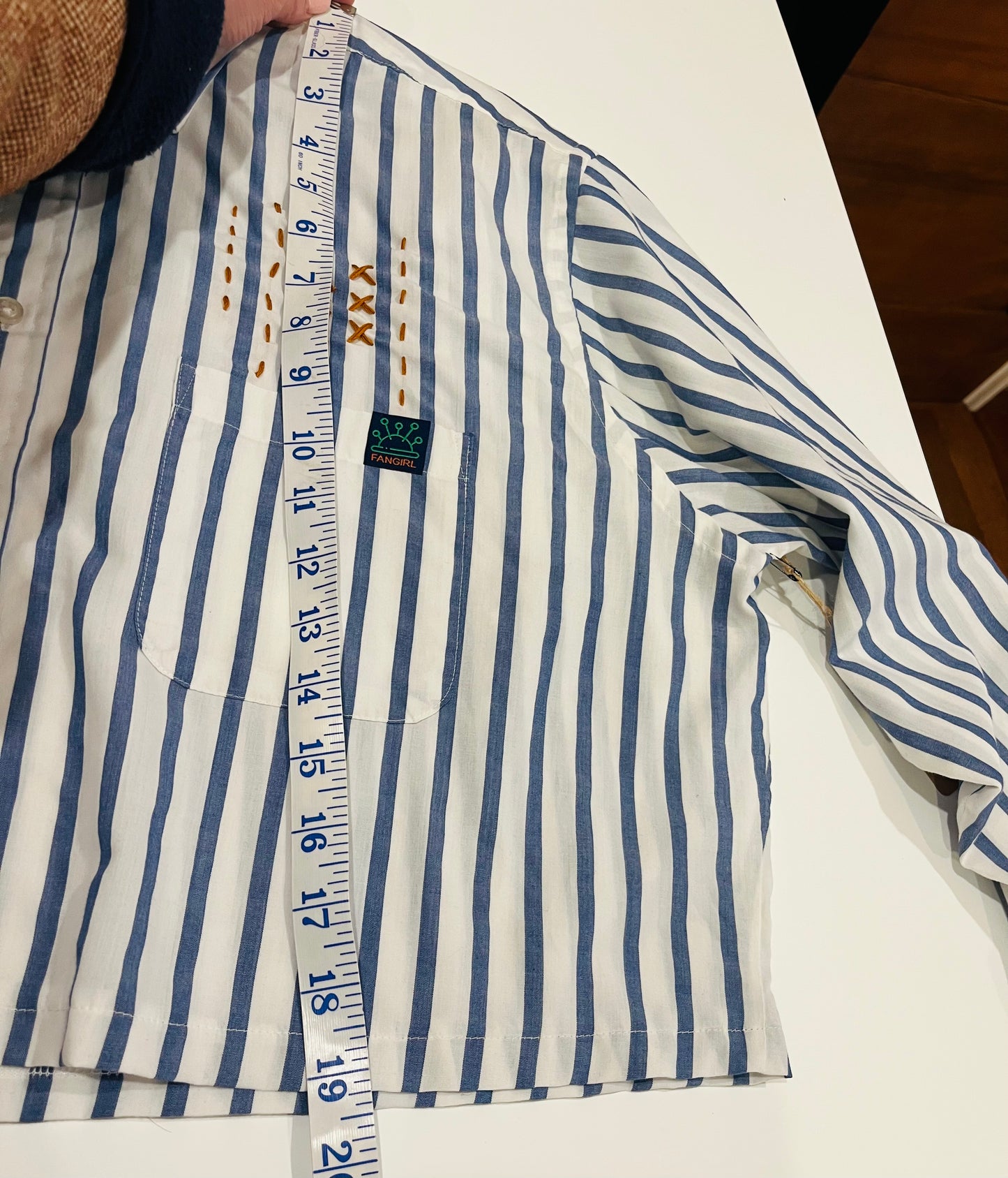 Upcycled menswear shirt