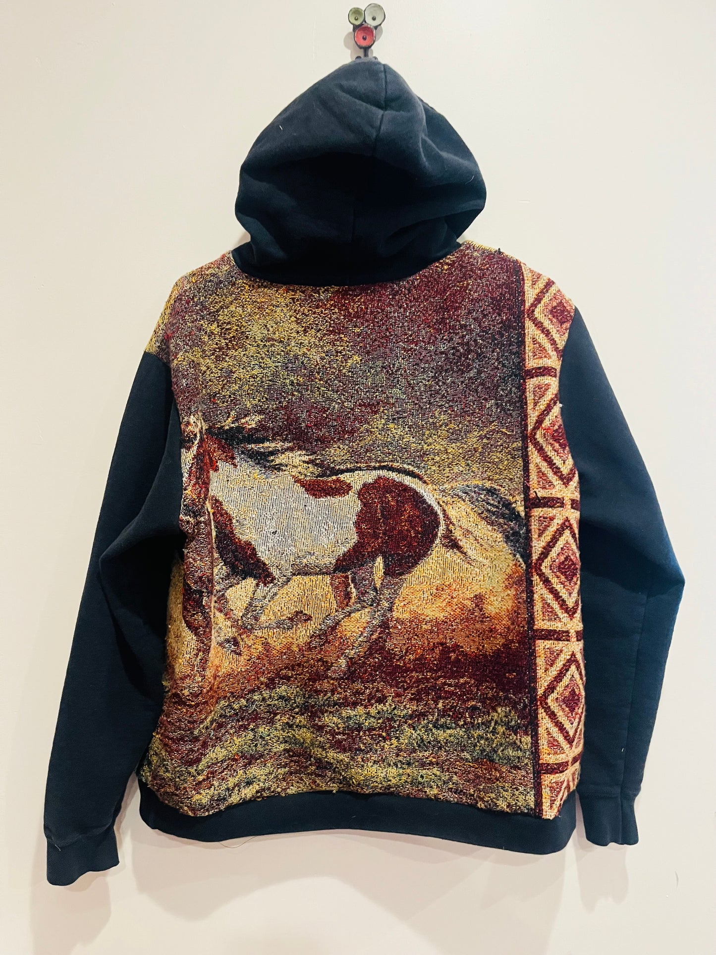 Upcycled blanket hoodie