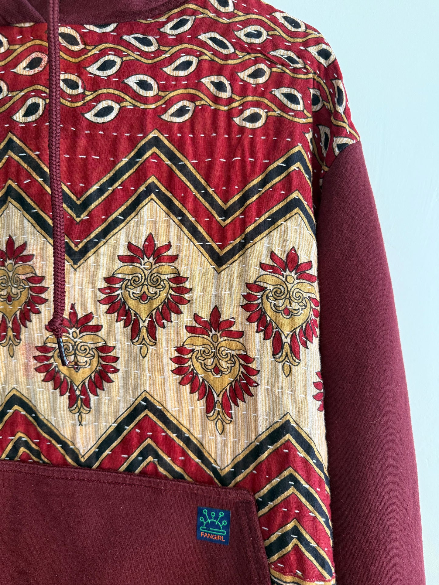 Upcycled Kantha Hoodie