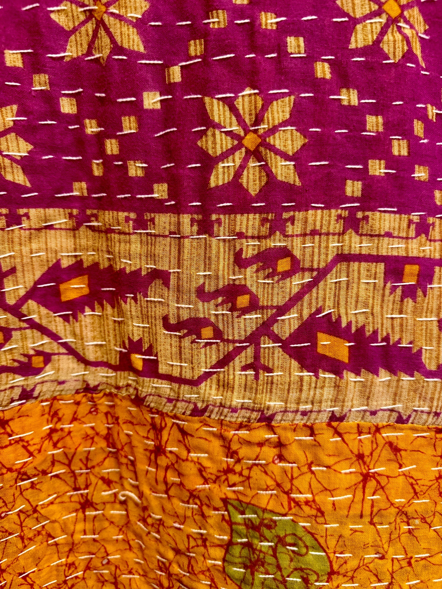 A Kantha quilted vest-medium
