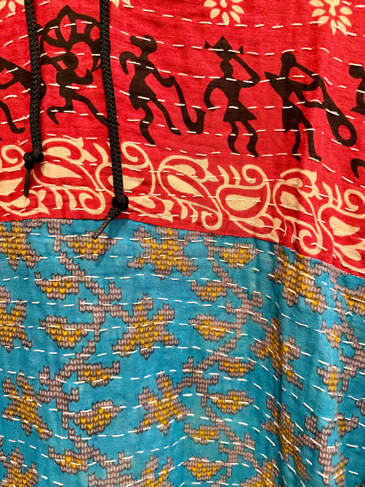 Upcycled Kantha Hoodie-large/XL