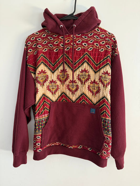 Upcycled Kantha Hoodie
