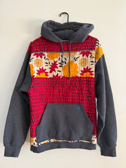 Upcycled Kantha Hoodie