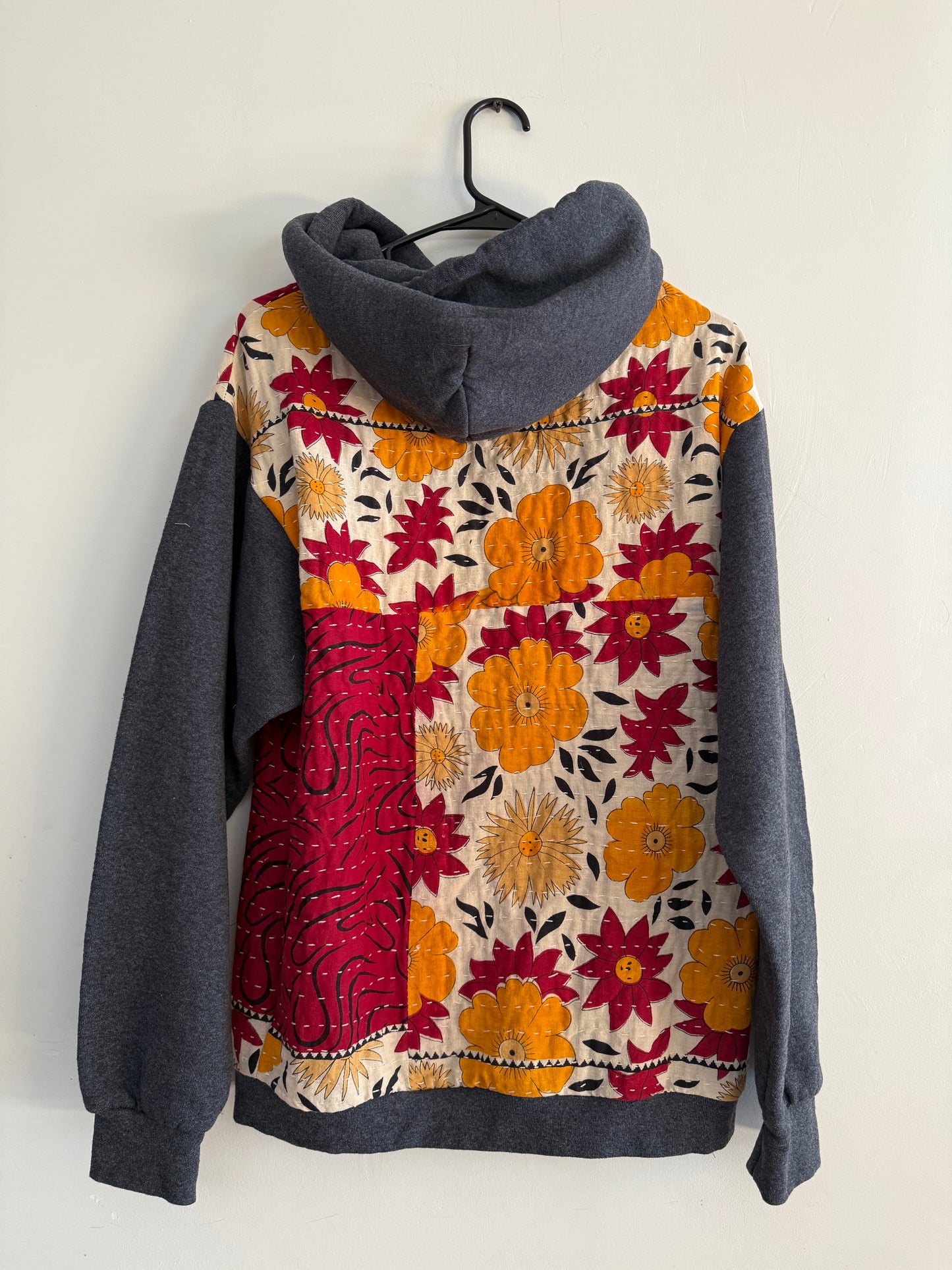 Upcycled Kantha Hoodie