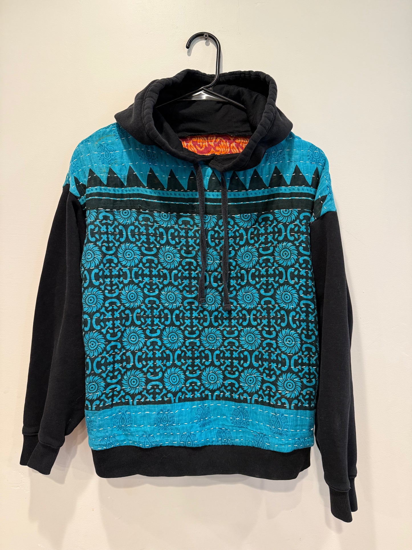 Upcycled Kantha Hoodie