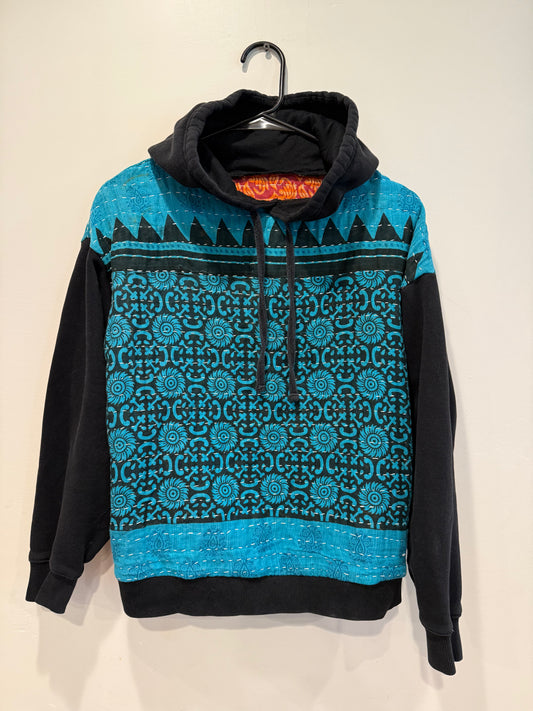 Upcycled Kantha Hoodie