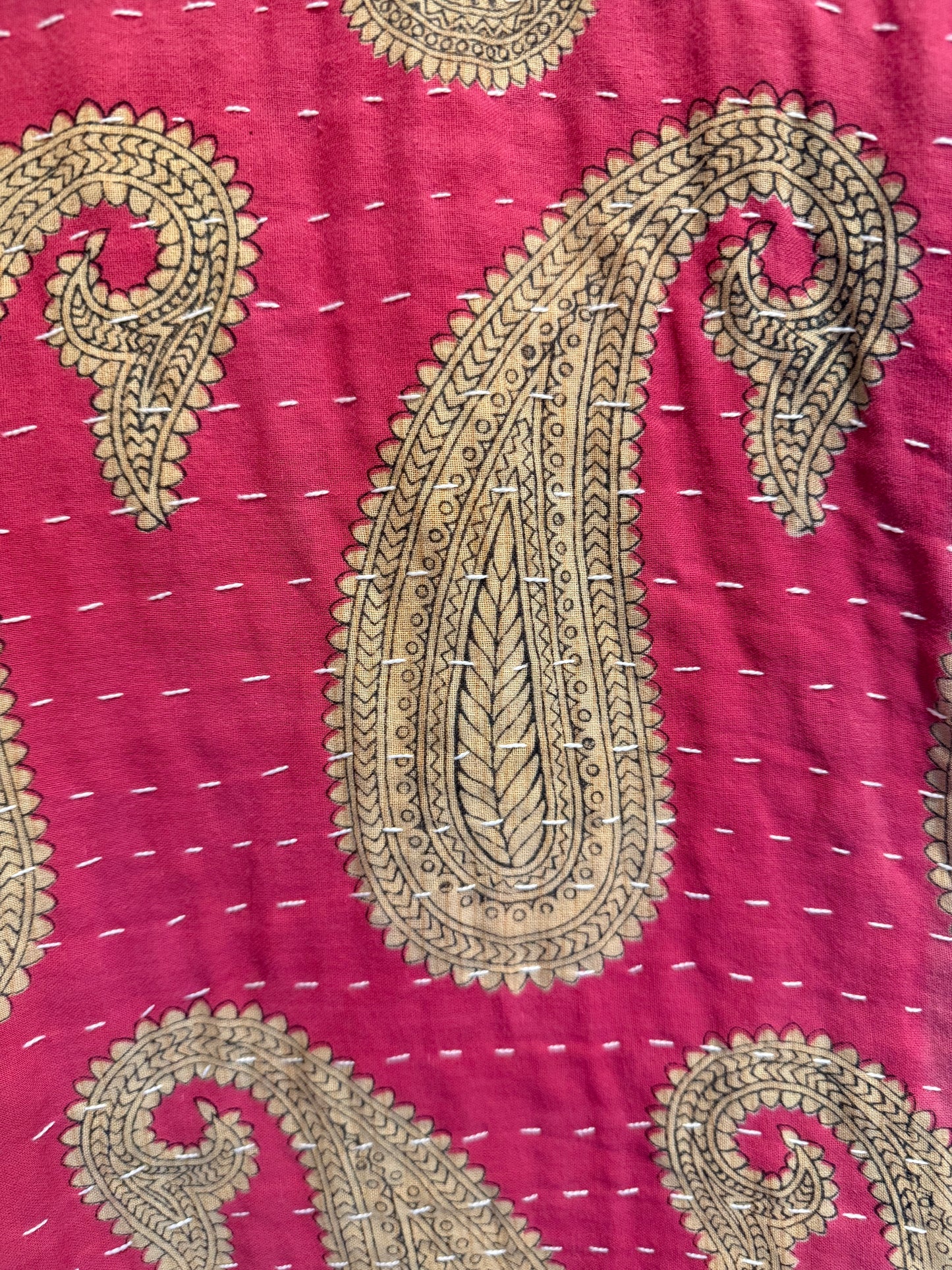 A Kantha quilted vest-extra small/small